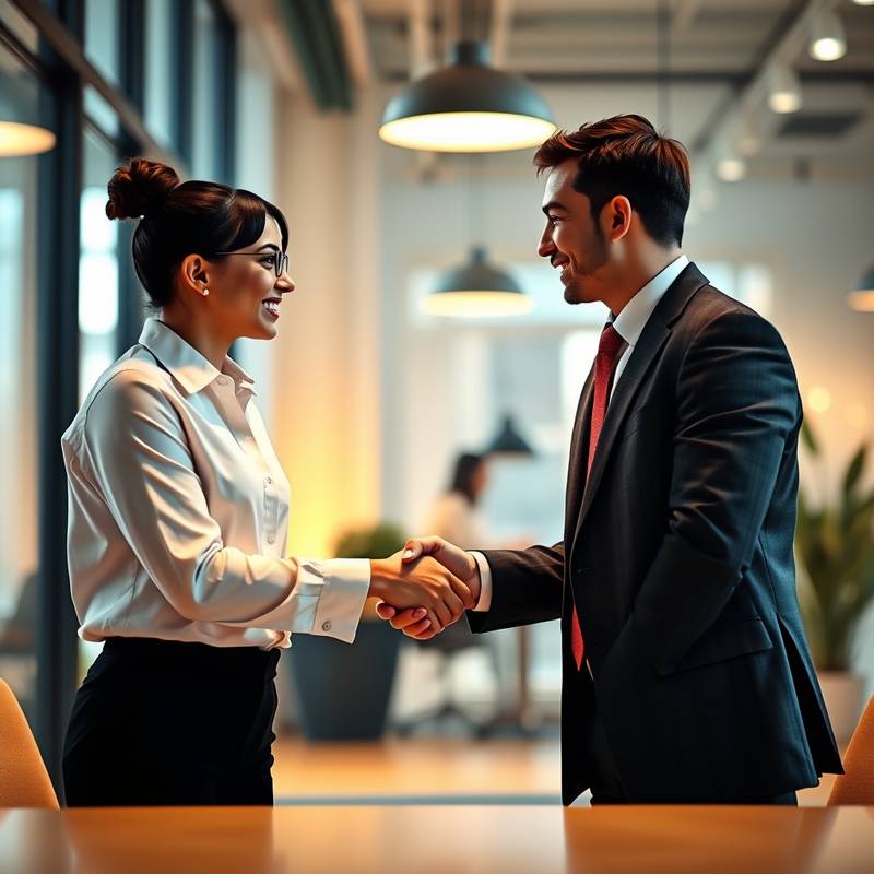 Twee professionals schudden handen na een succesvol sollicitatiegesprek