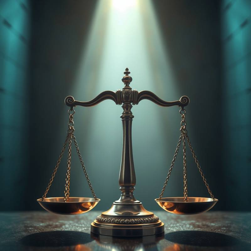 Weegschaal van justitie pictrogram